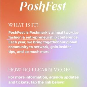 thanks for coming to chat about all things POSHFEST